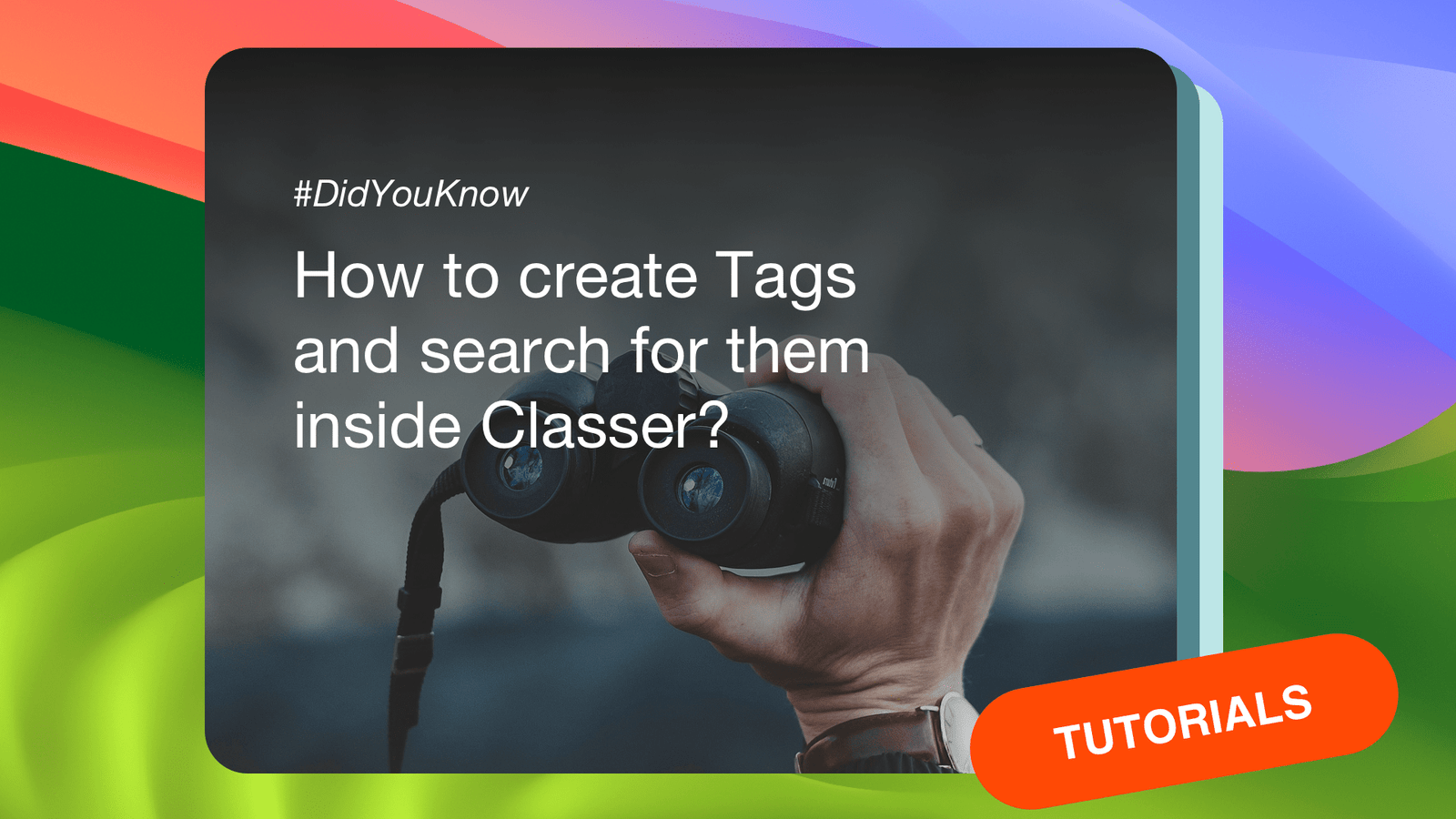 A link on how to use Classer to create and search tags.