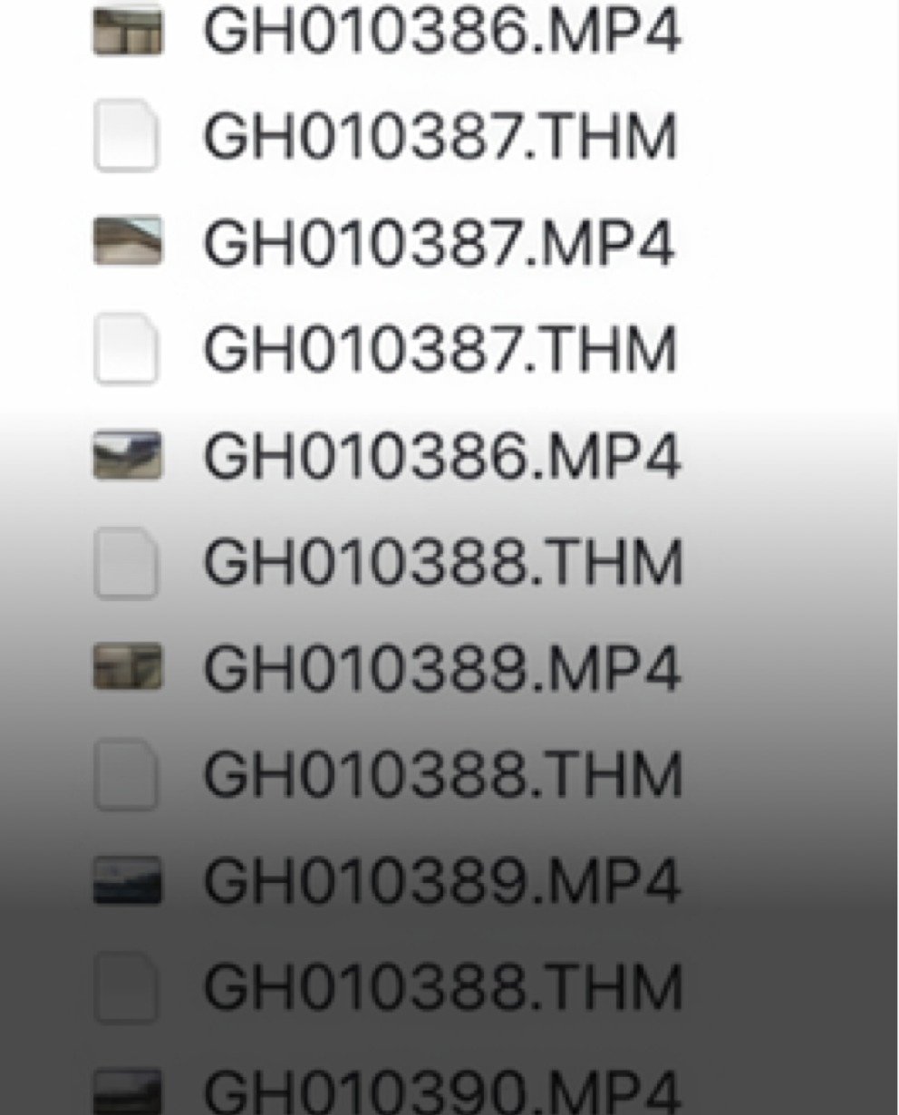 GoPro footage organization hidden